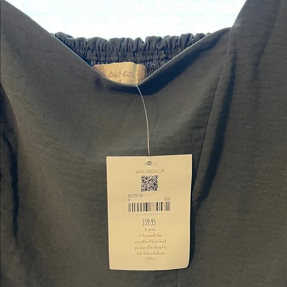 Altar'd State Olive Green Sweetheart Blouse - Picture 2 of 5